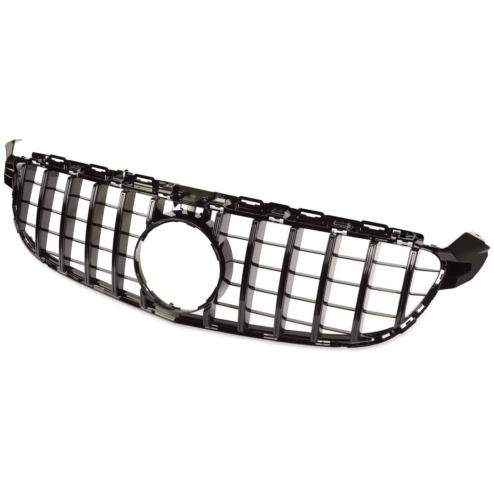 Gloss Black GT R Grille Grill For Mercedes-Benz W205 C63 C63S AMG 2015-2018