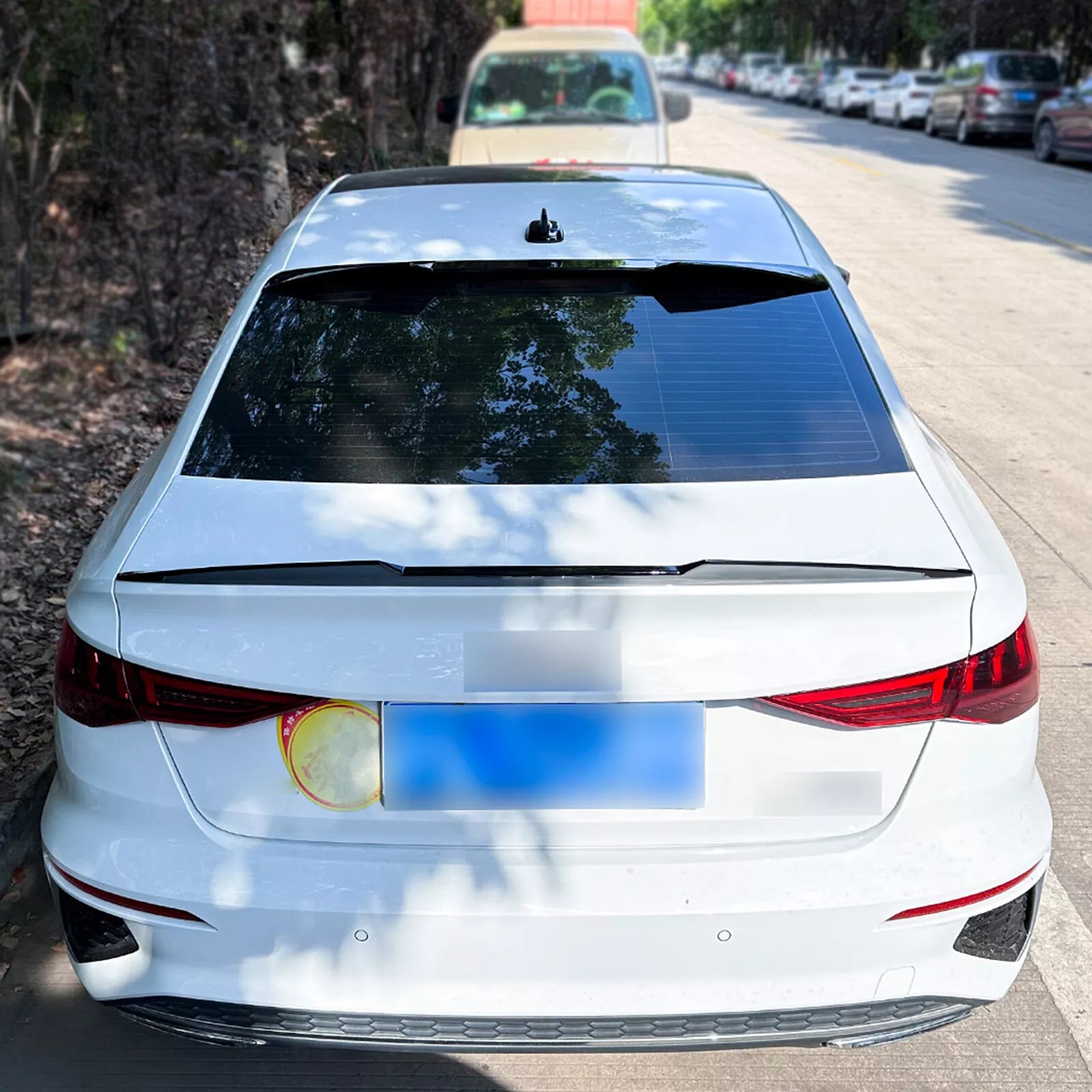 Gloss Black Rear Roof v style Spoiler - Audi A3 8Y Sedan 2021-2024