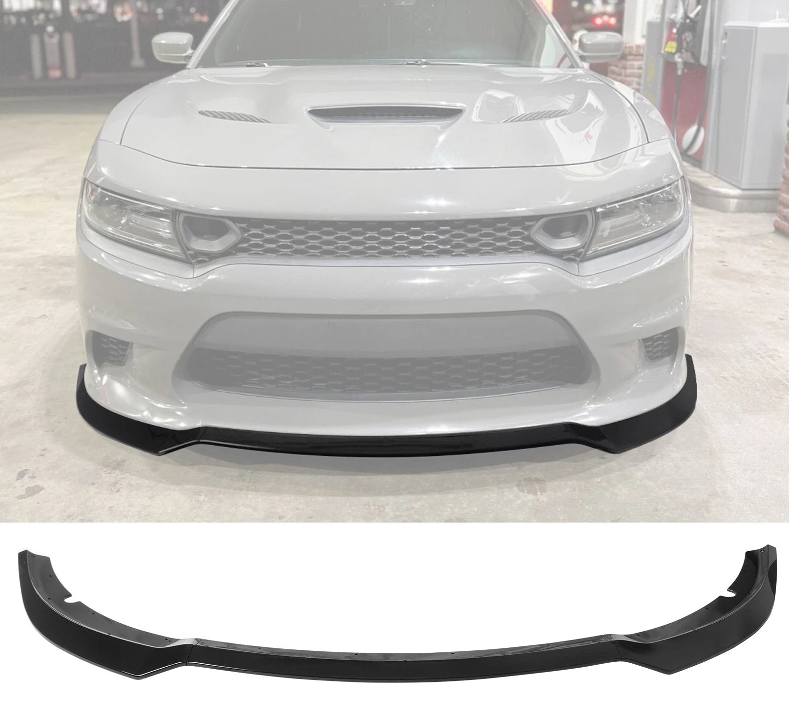 Gloss Black Front Splitter Lip V1 - 15-23 Dodge Charger SRT