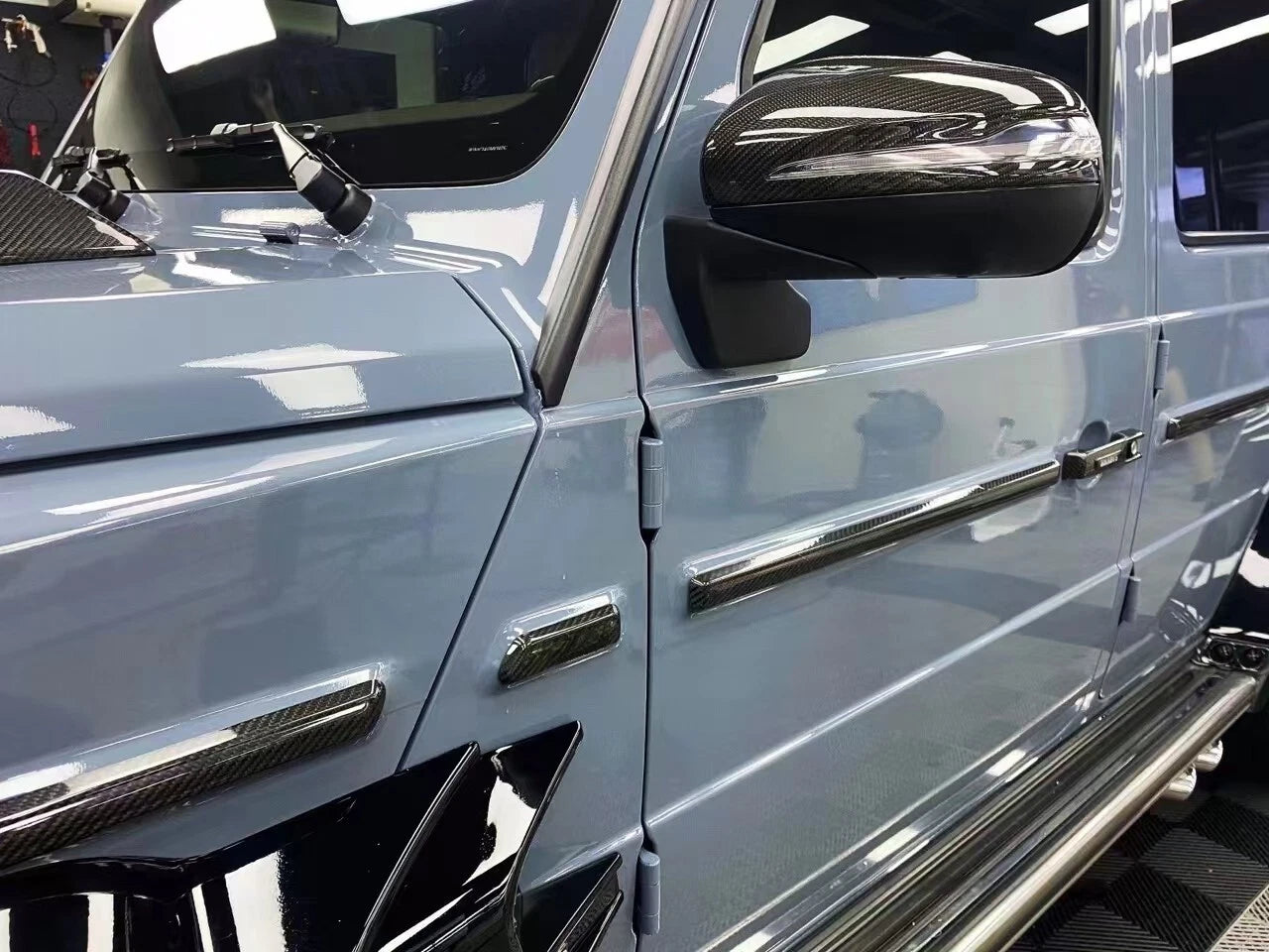 Carbon Fiber Body AMG Side Molding Trims - Mercedes W464 G63 G550 2018+