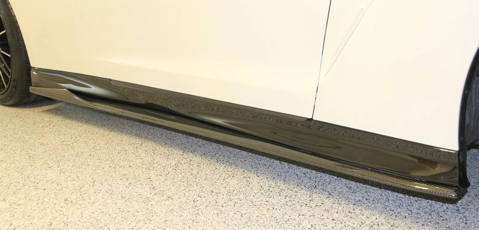 Carbon Fiber Side Skirt Extension - Nissan GTR R35 2017