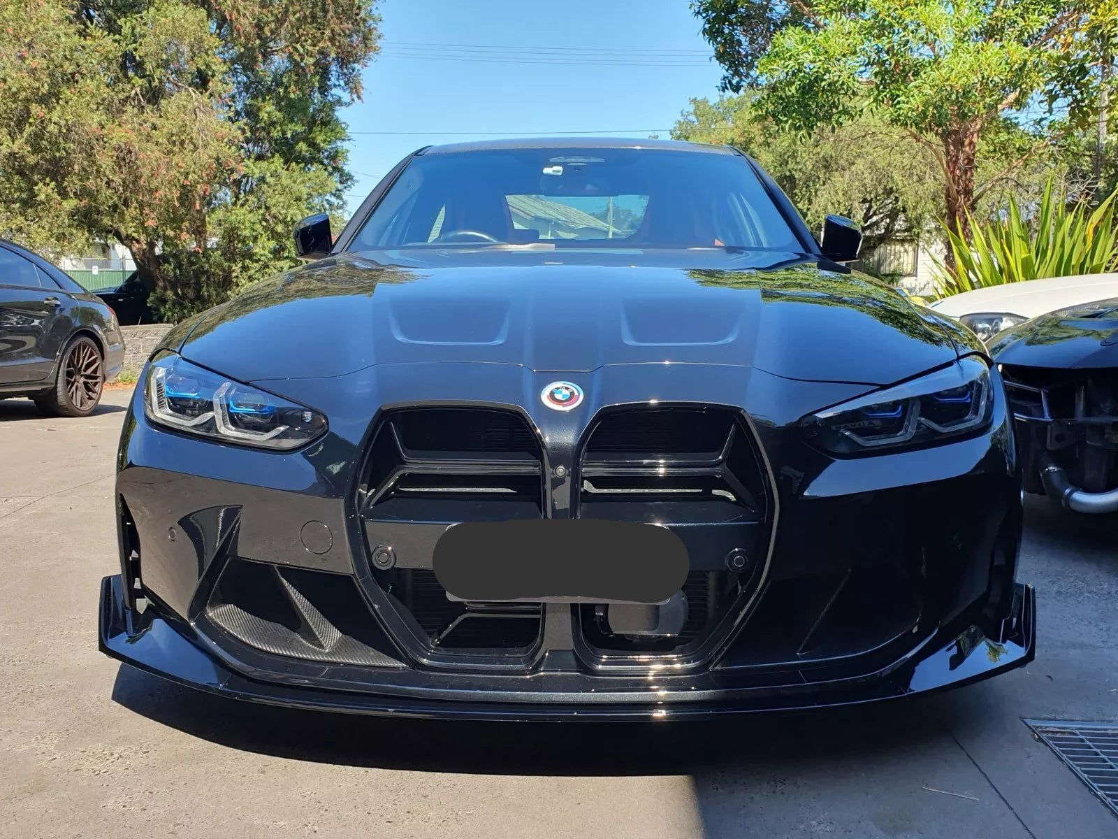 CSL Style Front Gloss Black Front Lip Splitter - BMW G80 M3 G82 G83 M4 2021-24