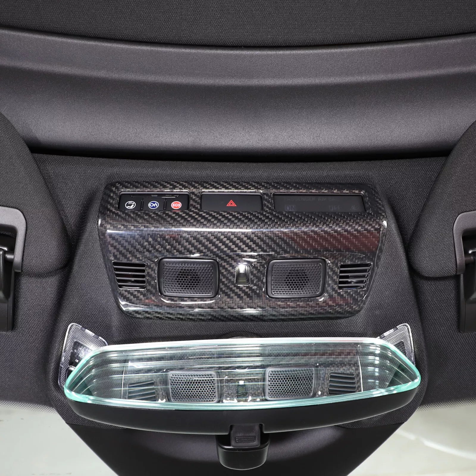 Carbon Fiber Reading Light Frame Trim Cover - Corvette C8 2020-2023