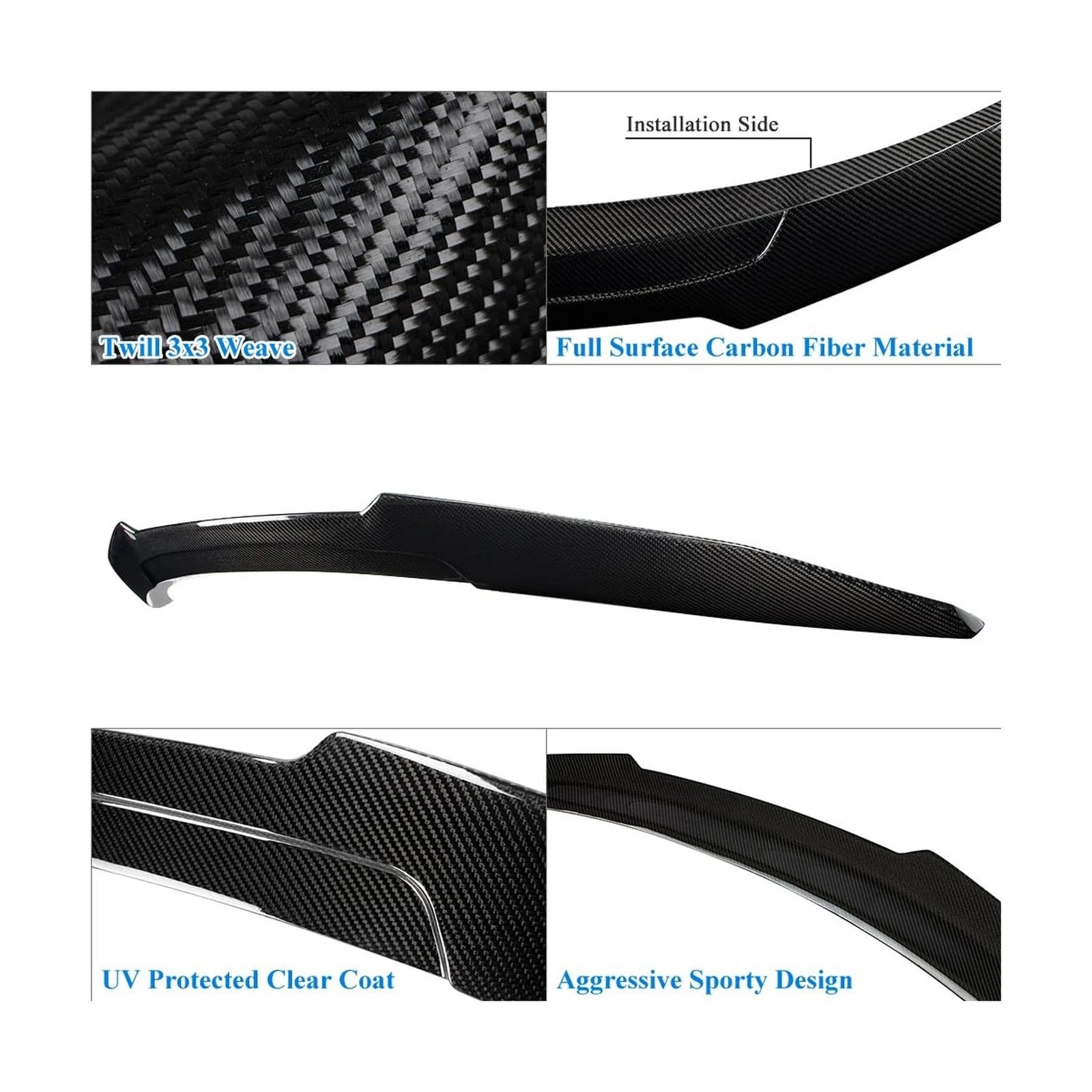 High Kick Carbon Fiber Spoiler -  Tesla Model Y 2019-2024