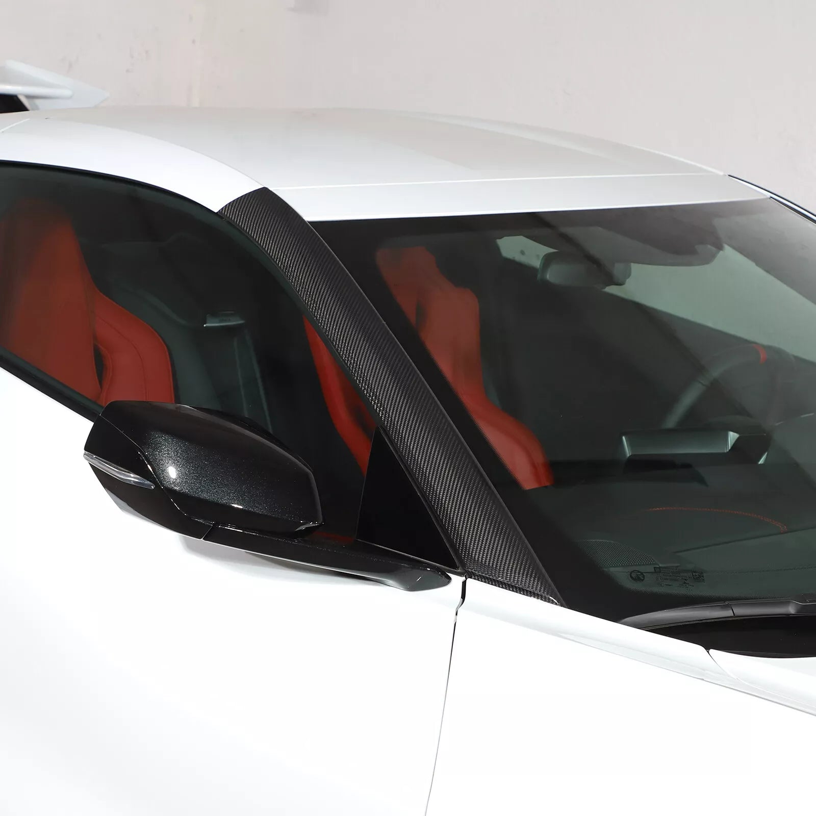 Carbon Fiber A-pillar Cover Trim - Corvette C8 2020-2025