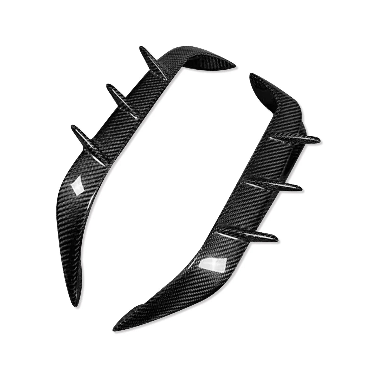 Carbon Fiber Rear Bumper Fog Light Cover Trim - BMW X6M F96 20-25