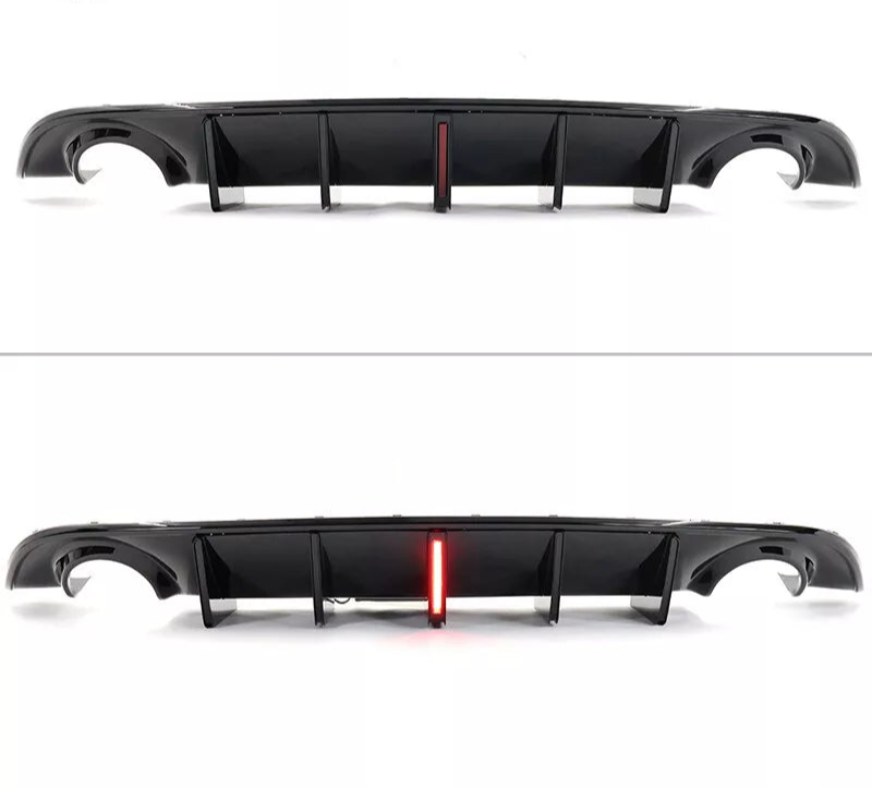 Gloss Black Rear Diffuser w/ LED - 15-23 Dodge Charger