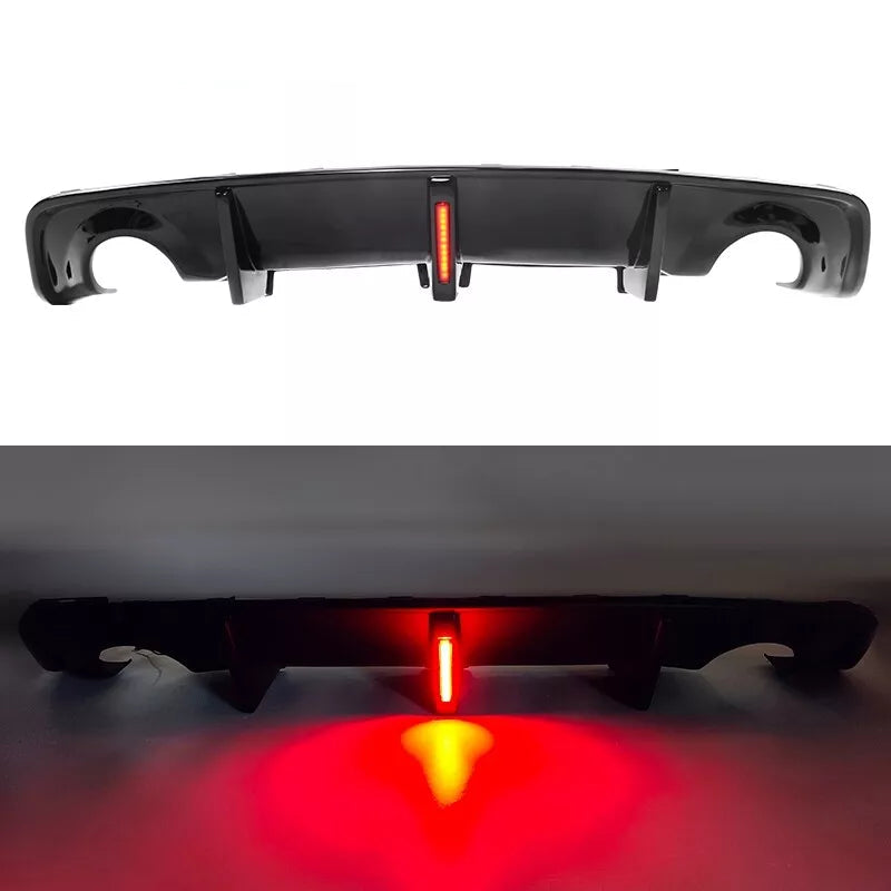 Gloss Black Rear Diffuser W/ Brake Light + Apron Spat - 2020-2023 Charger Widebody