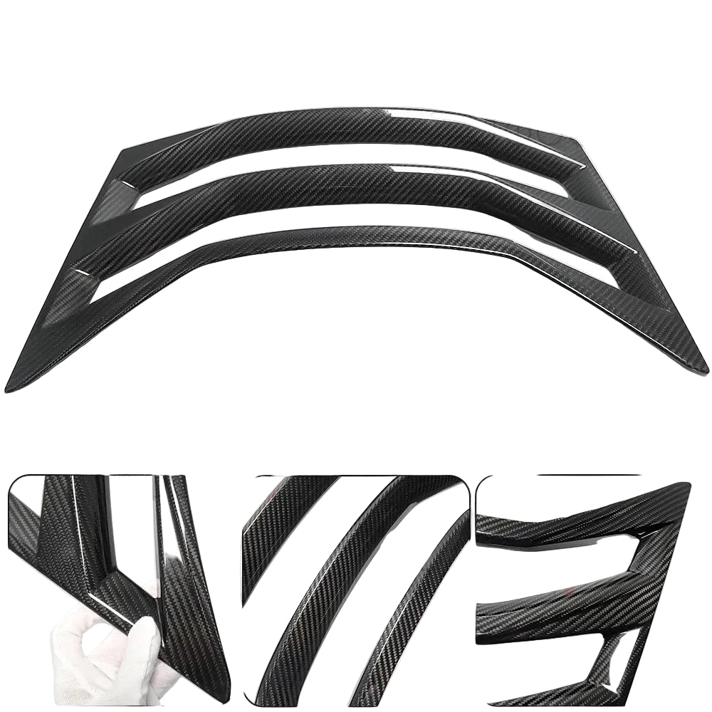 Carbon Fiber Rear Hood Scoop Air Vent Cover Trim - Corvette C8 Convertible HTC 2026+