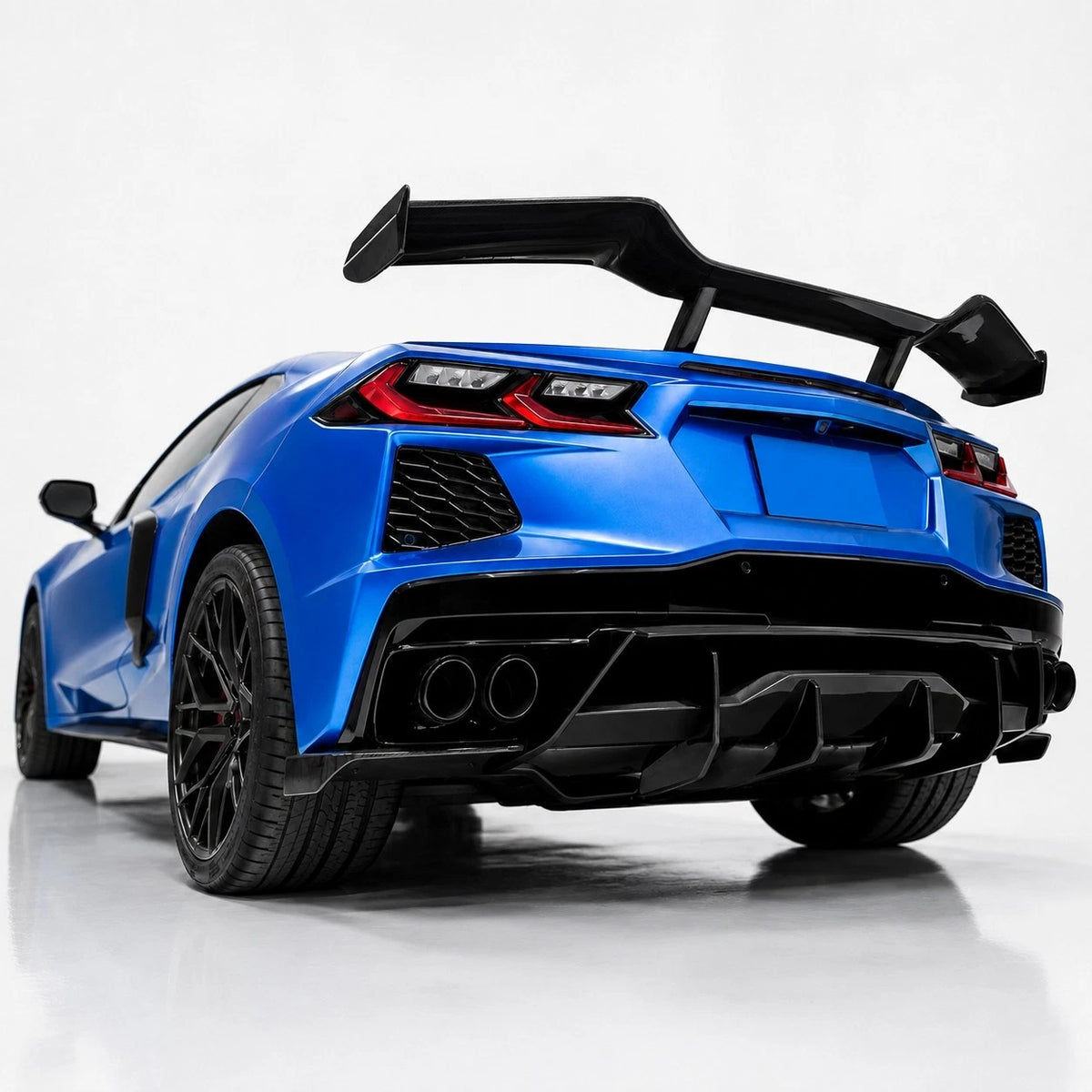 Gloss Black/CarbonFlash GT Rear Diffuser Extension - 20-26 Corvette C8 Z51