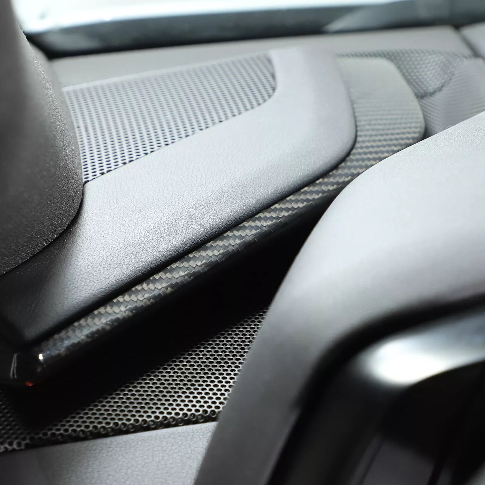 Carbon Fiber Dashboard L-shaped Trim Strip Cover - Corvette C8 20-24
