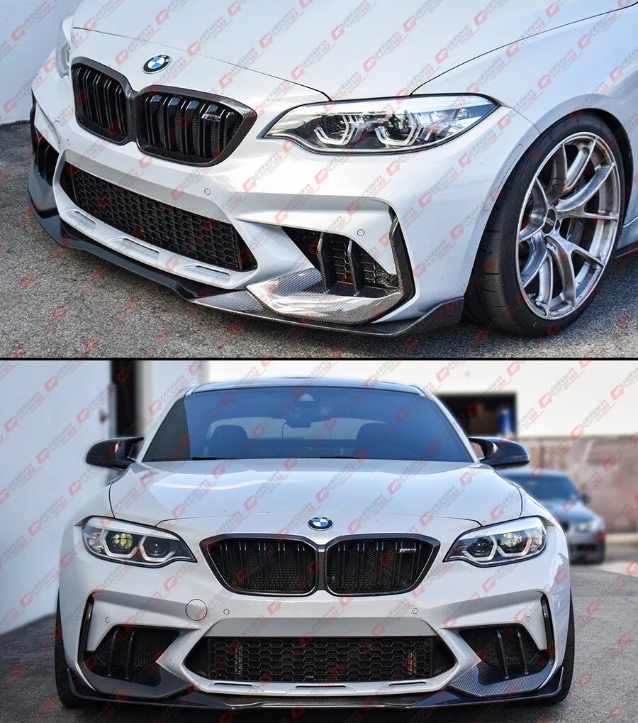 Carbon Fiber CTM Front Bumper Airduct Fins - 19-2021 BMW F87 M2C