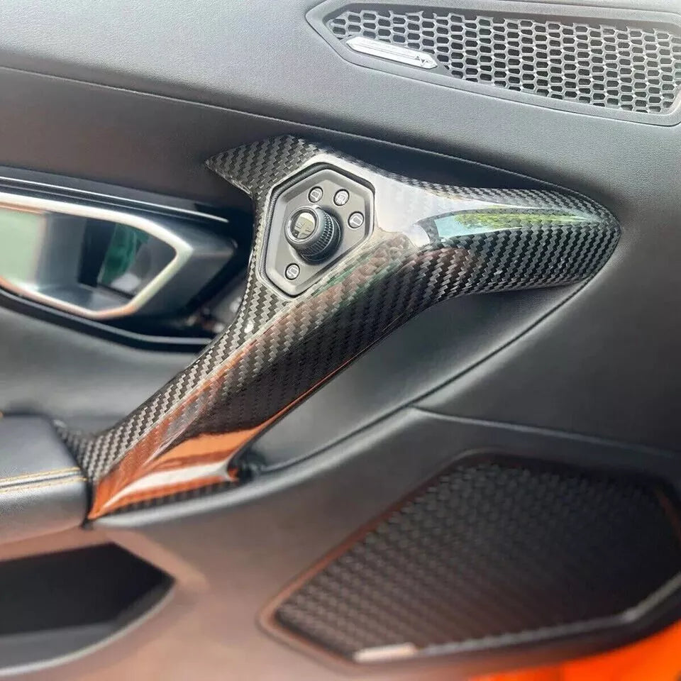 Carbon Interior Door Grab Handle Cover Trim - Lamborghini Huracan 2014-21