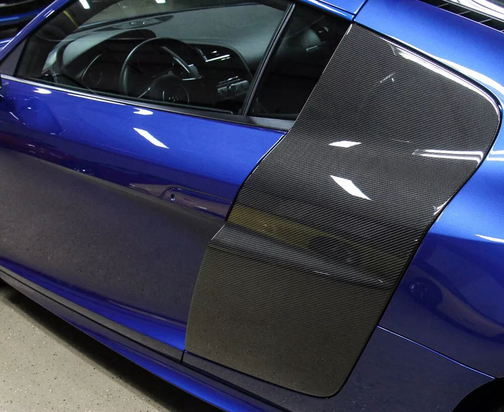 Carbon Side Door Fenders Blade Trims Panel - Audi R8 V8 V10 Coupe 2008-15