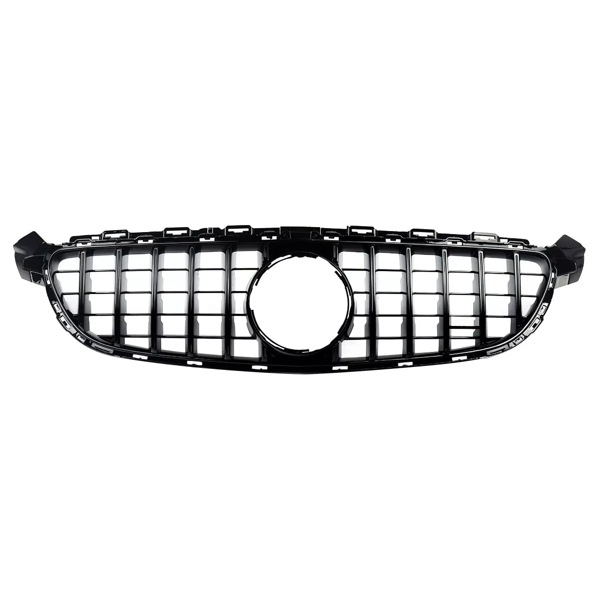 Gloss Black GT R Grille Grill For Mercedes-Benz W205 C63 C63S AMG 2015-2018