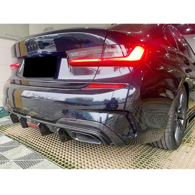 Carbon Fiber Rear Diffuser w/LED for BMW G20 / G28 3 Series