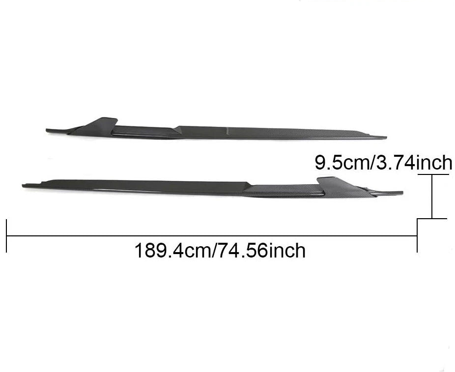 C Style Carbon Fiber Side Skirt Extension - Audi R8 Gen 2 2019-2024