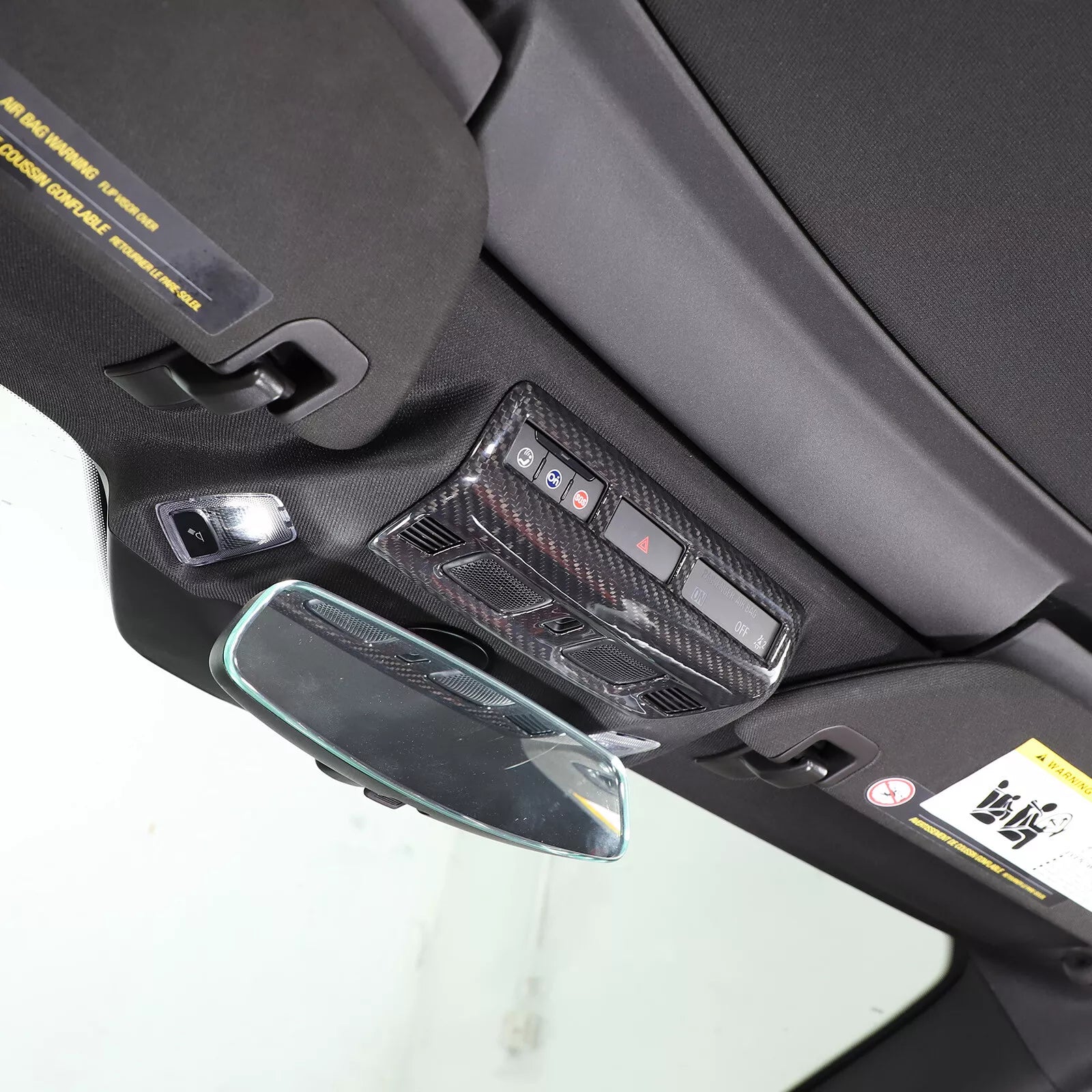 Carbon Fiber Reading Light Frame Trim Cover - Corvette C8 2020-2023