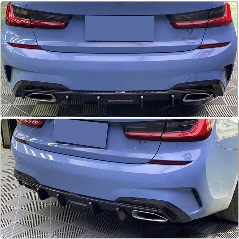 Carbon Fiber Rear Diffuser w/LED for BMW G20 / G28 3 Series