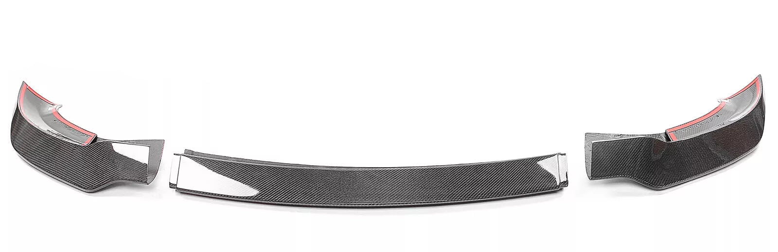 Carbon Fiber Front Lip (3pc) - 17-23 Tesla Model 3 Track Pack
