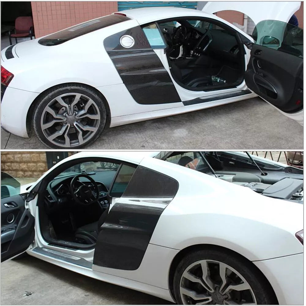 Carbon Side Door Fenders Blade Trims Panel - Audi R8 V8 V10 Coupe 2008-15