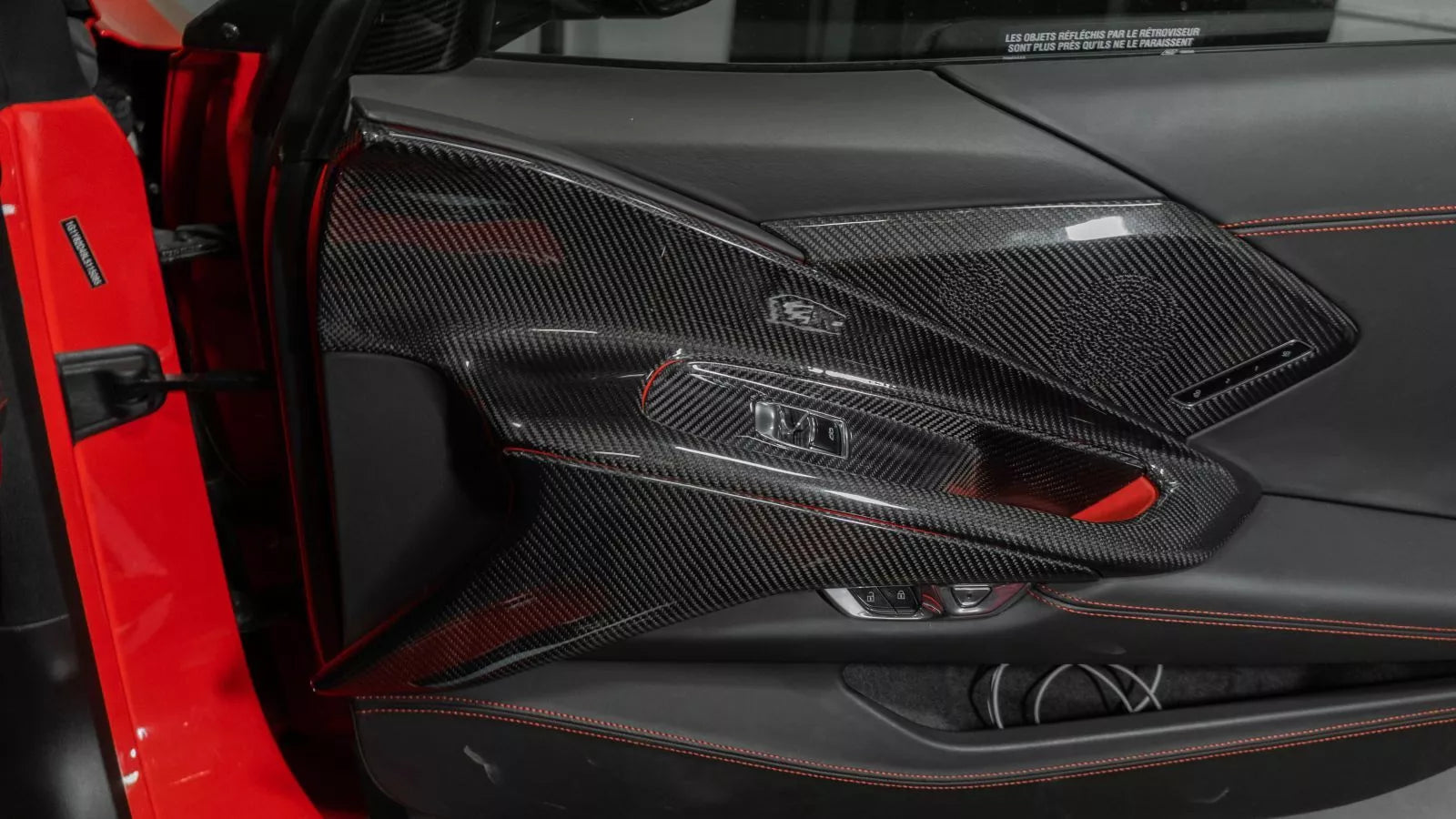 Carbon Fiber Door Sound Speaker Cover Trim - Corvette C8 2020-2025