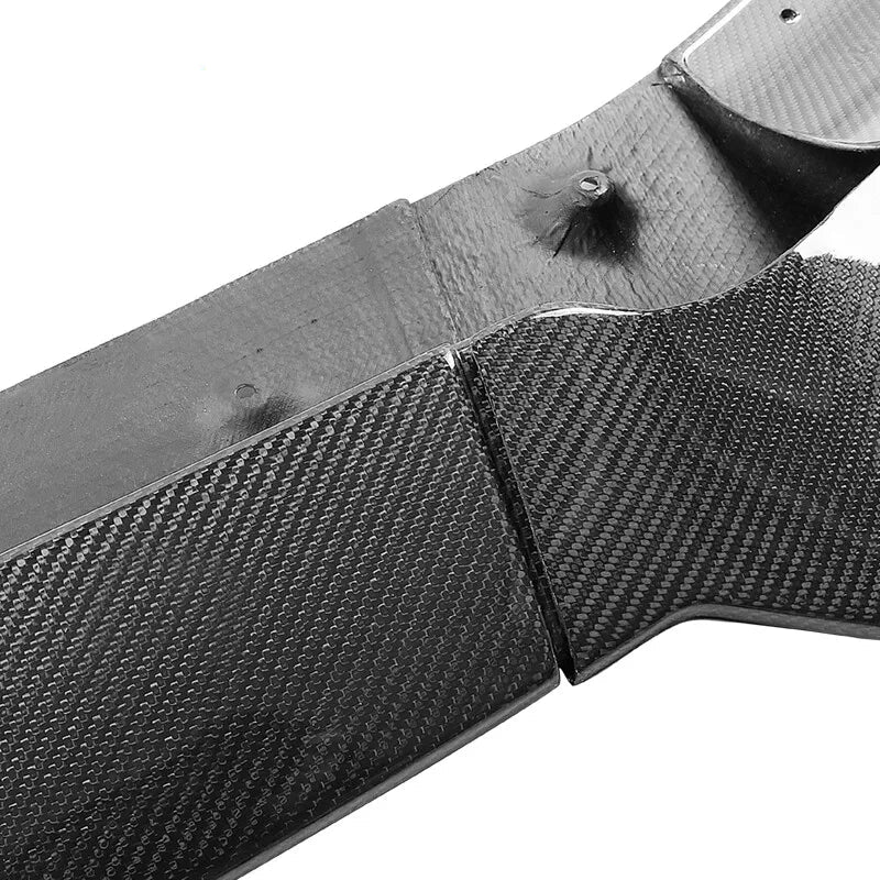 Carbon Fiber Front Lip (3pc) - 20-24 Tesla Y Track Pack