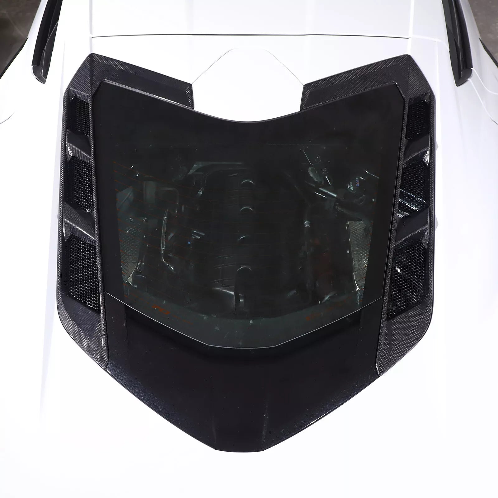 Carbon Fiber Rear Window Trim Cover Set - 2020-25 C8 Corvette Coupe