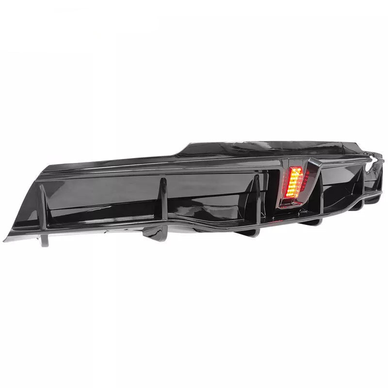 Gloss Black Rear diffuser w/ LED - 20-24 Tesla Model Y