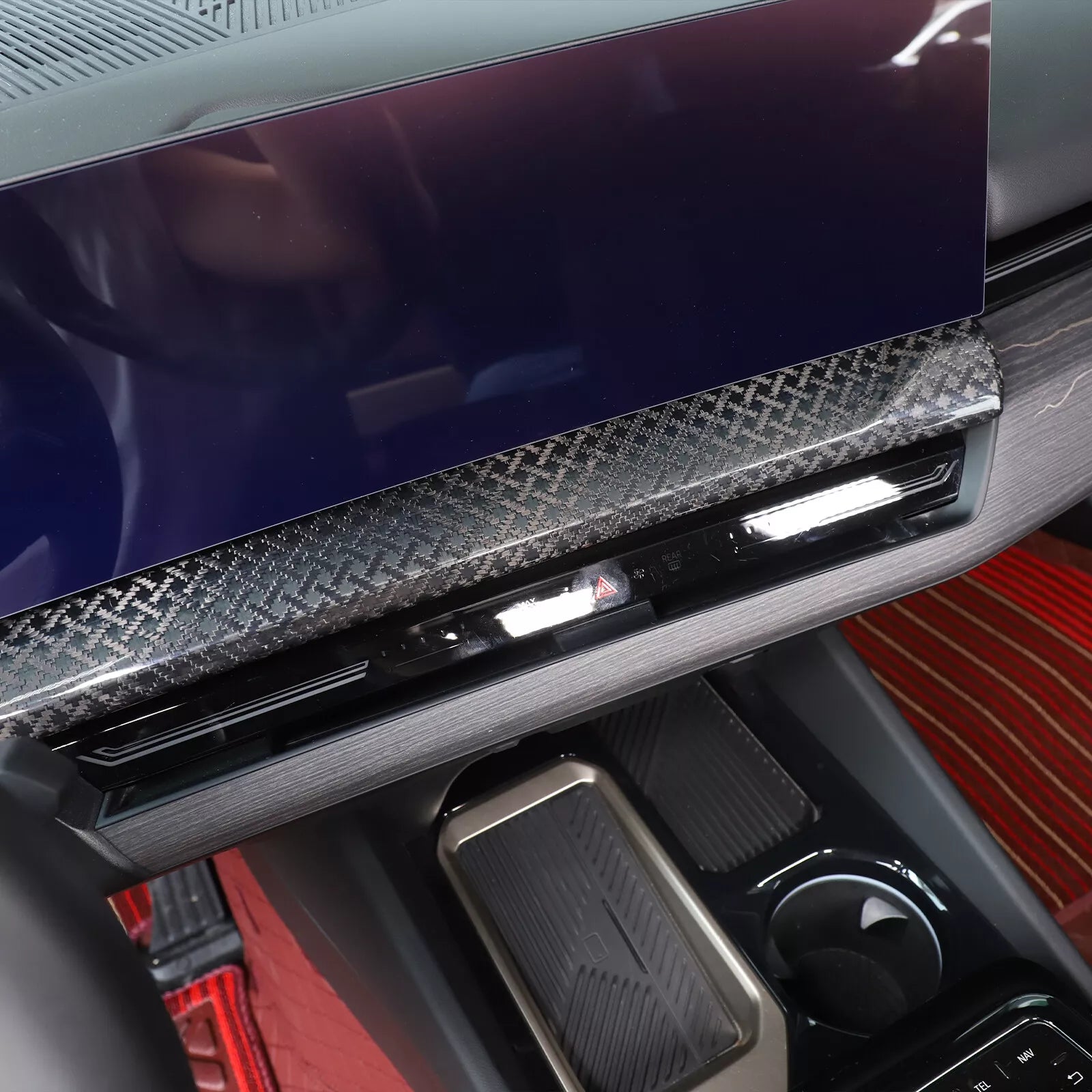 X style Carbon Fiber Center Navigation Screen Lower trim - BMW 5 Series G60 2024+