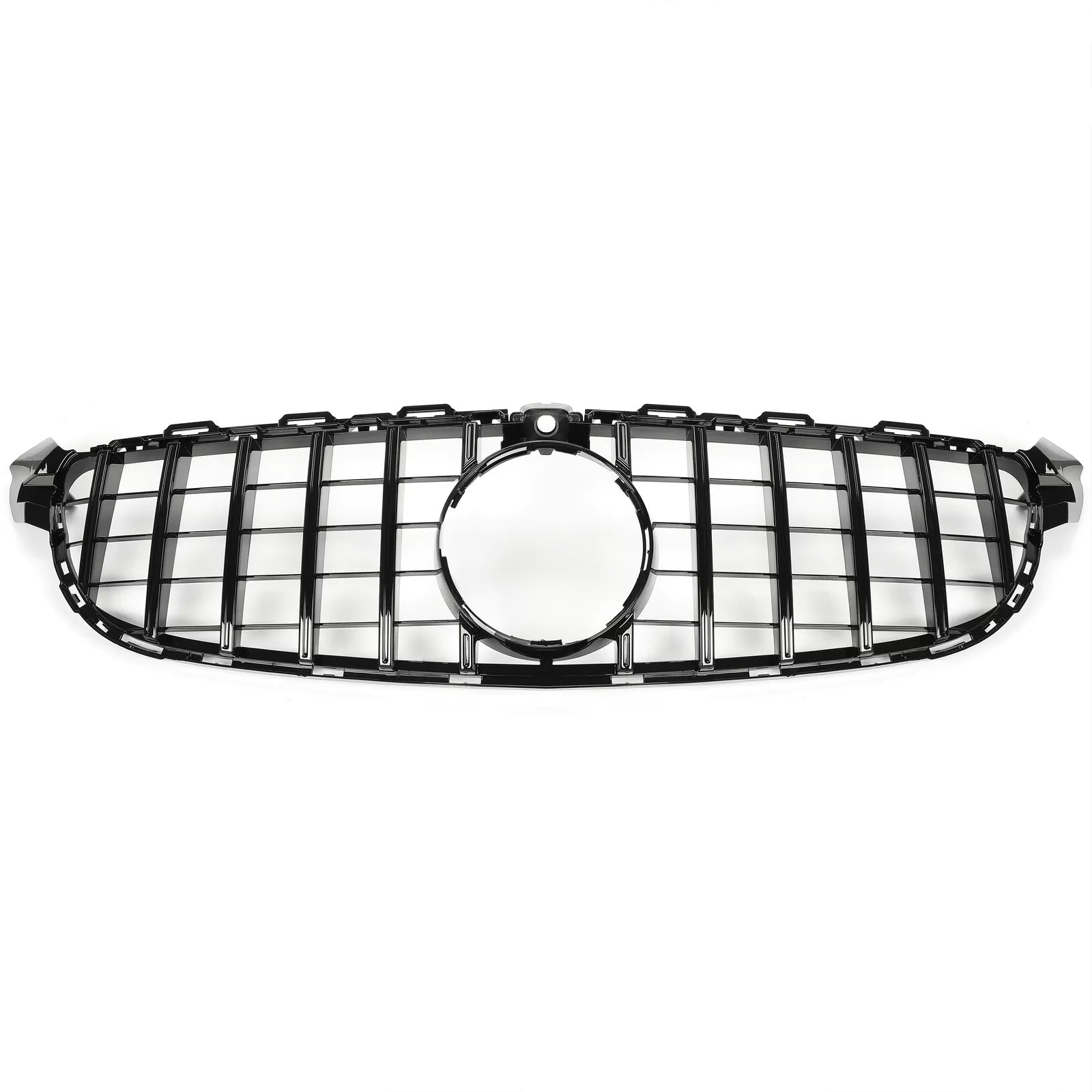 Gloss Black GT R Grille Grill For Mercedes-Benz W205 C63 C63S AMG 2015-2018