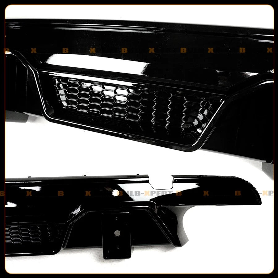 Gloss Black Dual LED Rear Bumper LD Style Diffuser - 20-26 BMW F95 X5M F96 X6M