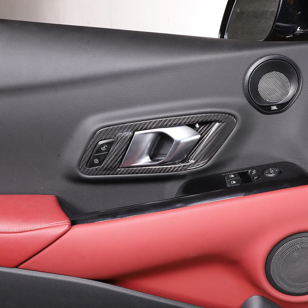 Carbon Fiber Interior Door Handle Frame Cover - Toyota GR Supra 2020-23
