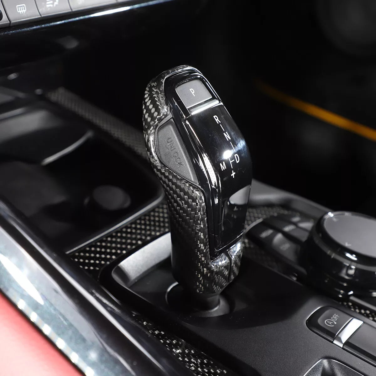 Carbon Fiber Gear Shift Knob Cover - Toyota Supra