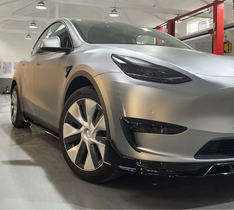 Gloss Black Side Skirts Extension V1 - 20-24 Tesla Model Y