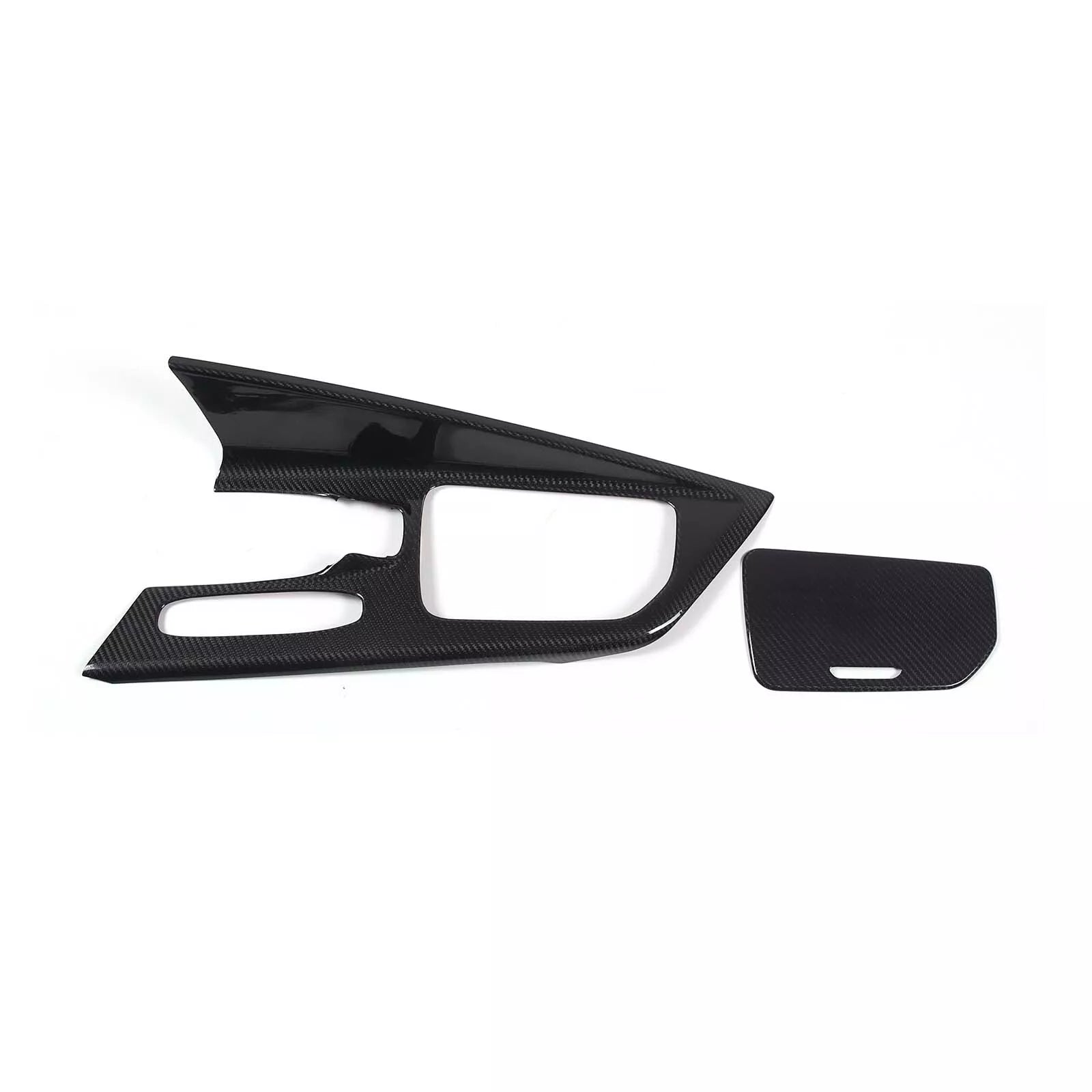 Carbon Fiber Center Console Cover + Cup Holder Lid Cover - Corvette C8