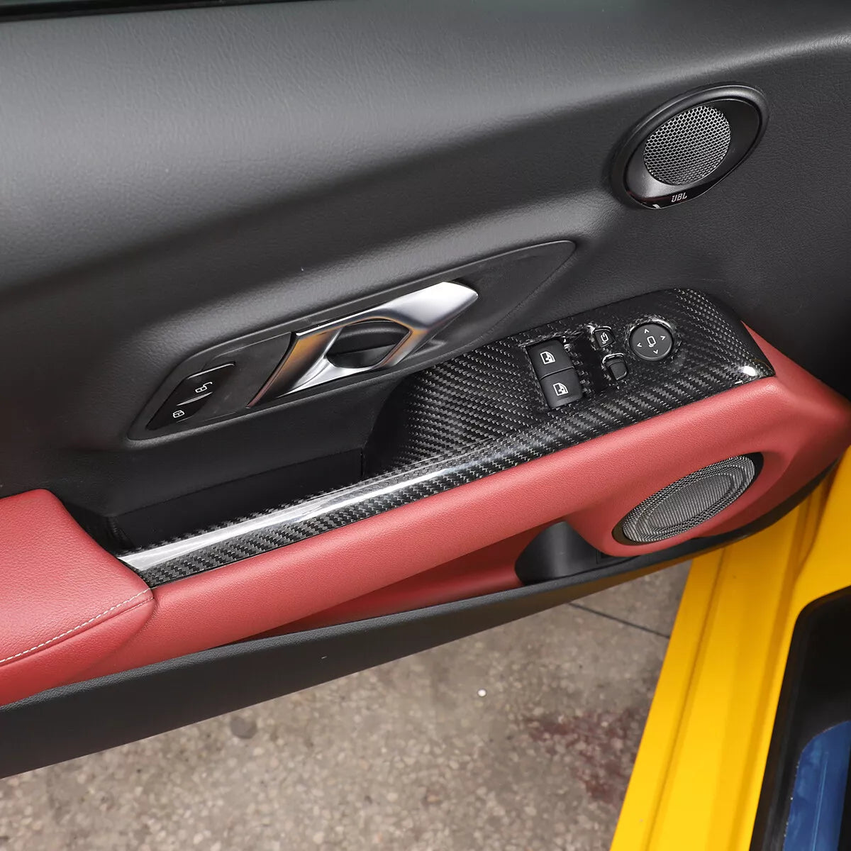 Carbon Fiber Interior Window Lift Panel Trim - Toyota GR Supra 2019-2023