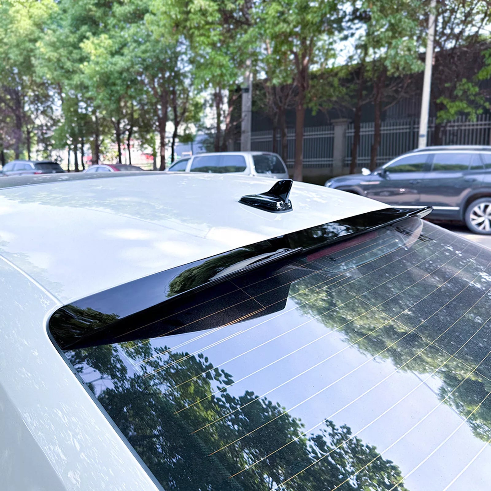 Gloss Black Rear Roof v style Spoiler - Audi A3 8Y Sedan 2021-2024