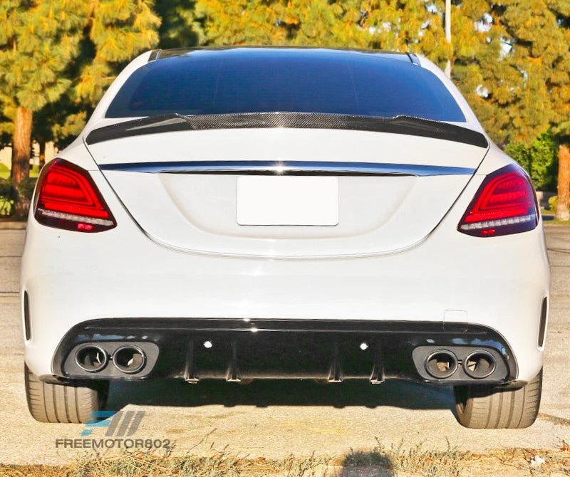 V Style Carbon Rear Trunk Spoiler- Mercedes Benz C-Class w205 C205 C300 C63 Coupe