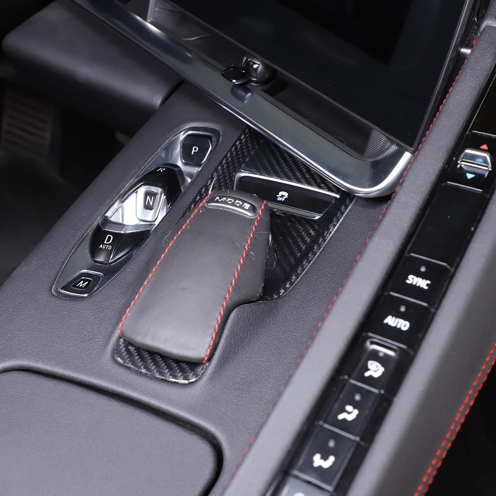 Carbon Fiber Mode Selector Knob Base Cover - Corvette C8 2020-2024
