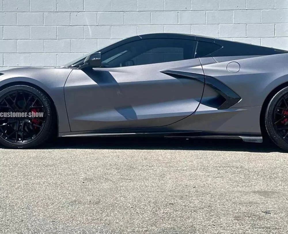 Carbon fiber Side Skirts Extension Panel - Chevrolet Corvette C8 2020-2024