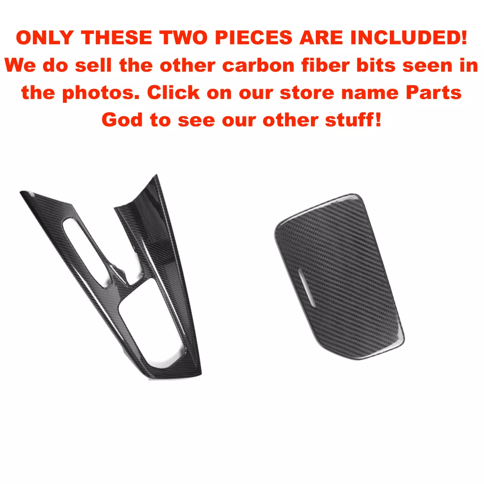 Carbon Fiber Center Console Cover + Cup Holder Lid Cover - Corvette C8