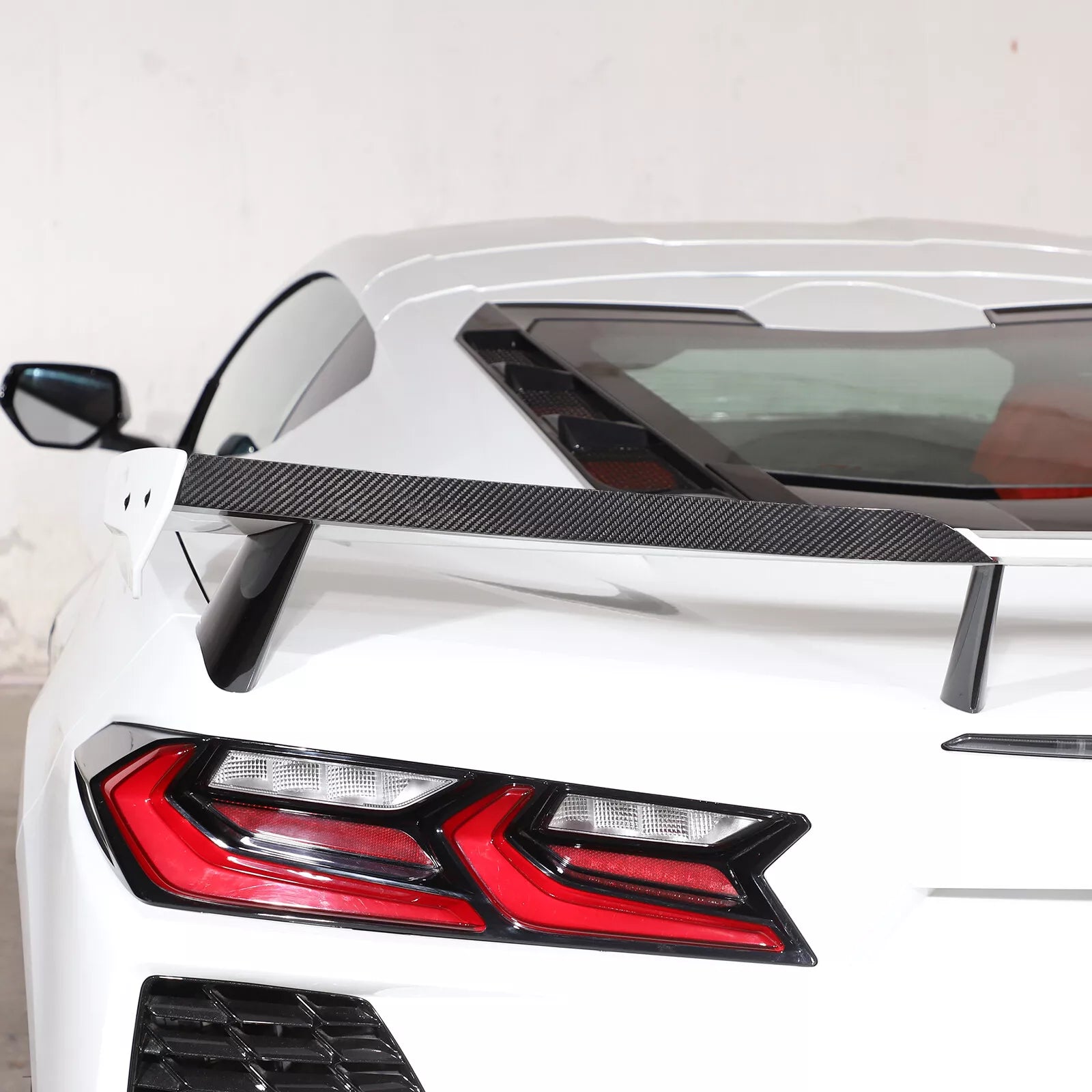 Carbon Fiber Wing Add on Extension Flap - Corvette C8 20+
