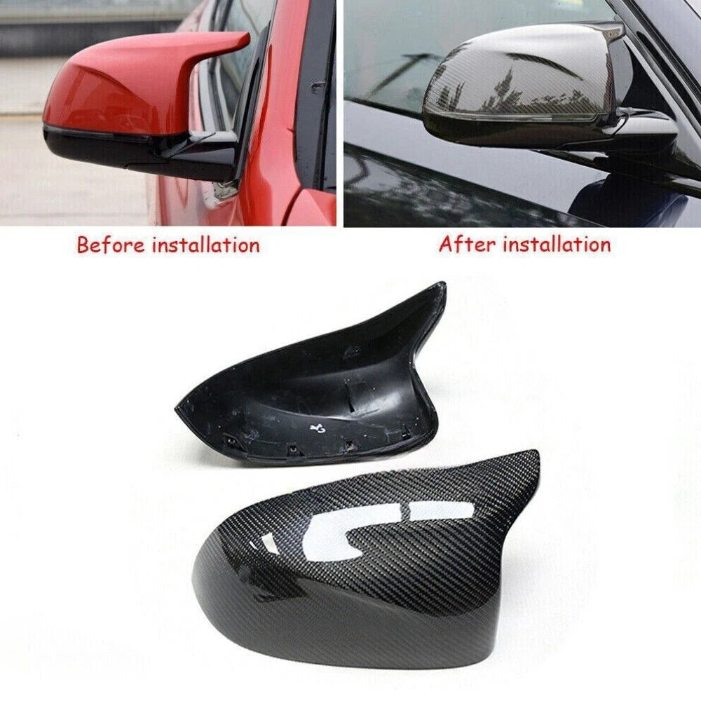 Carbon Fiber Side Mirror Cover Caps Replacements - BMW F97 X3M X4M F95 X5M X6M
