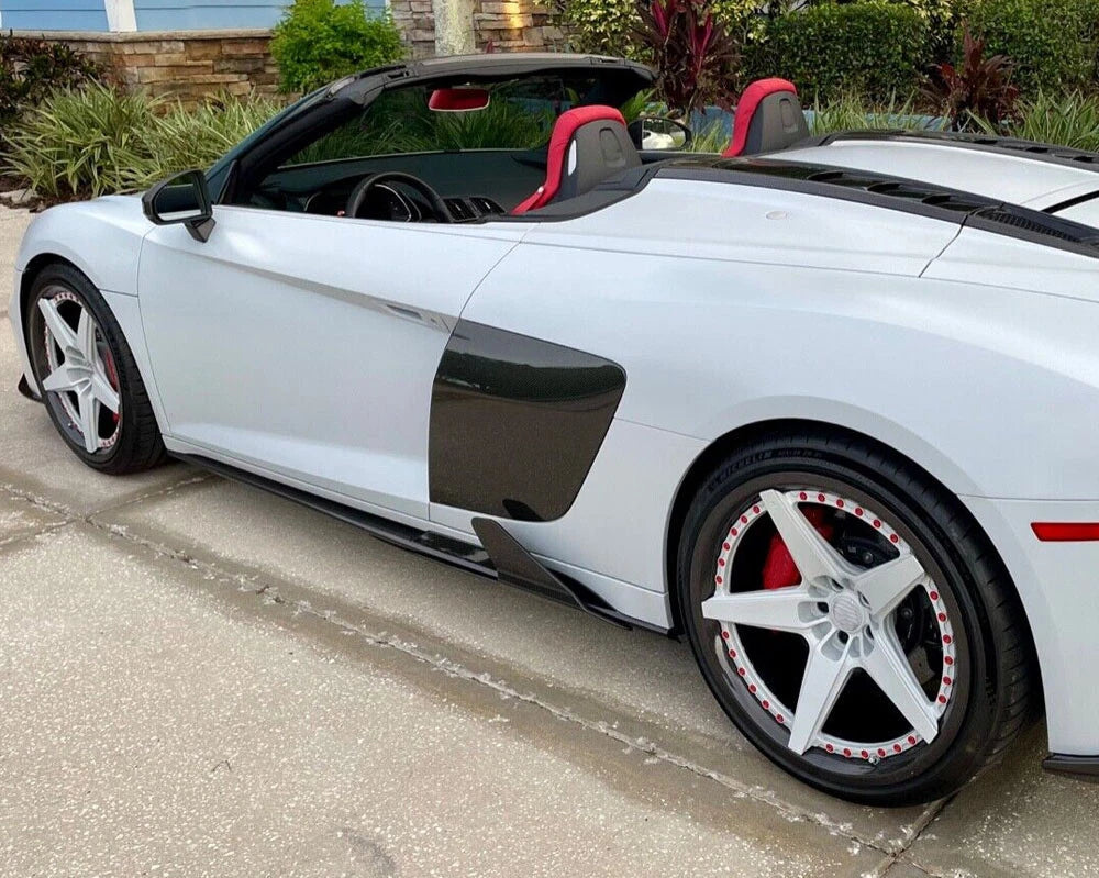 C Style Carbon Fiber Side Skirt Extension - Audi R8 Gen 2 2019-2024