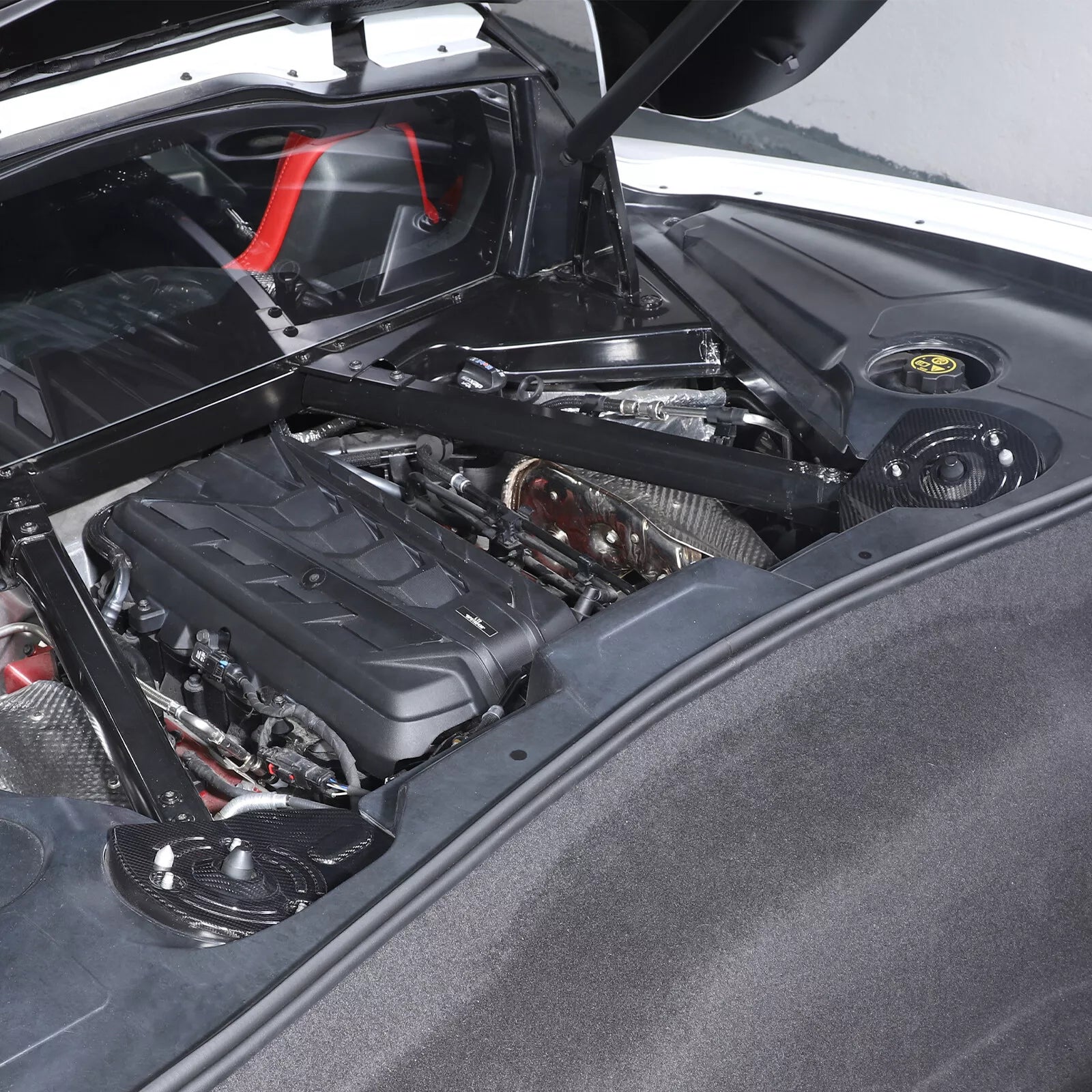 Carbon Fiber Engine Bay Shock Tower Cover Trim - Corvette C8 2020-2025