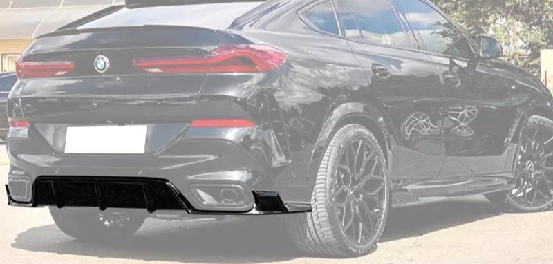 Gloss Black Rear Diffuser - 2020+ BMW G06 X6 M Sport