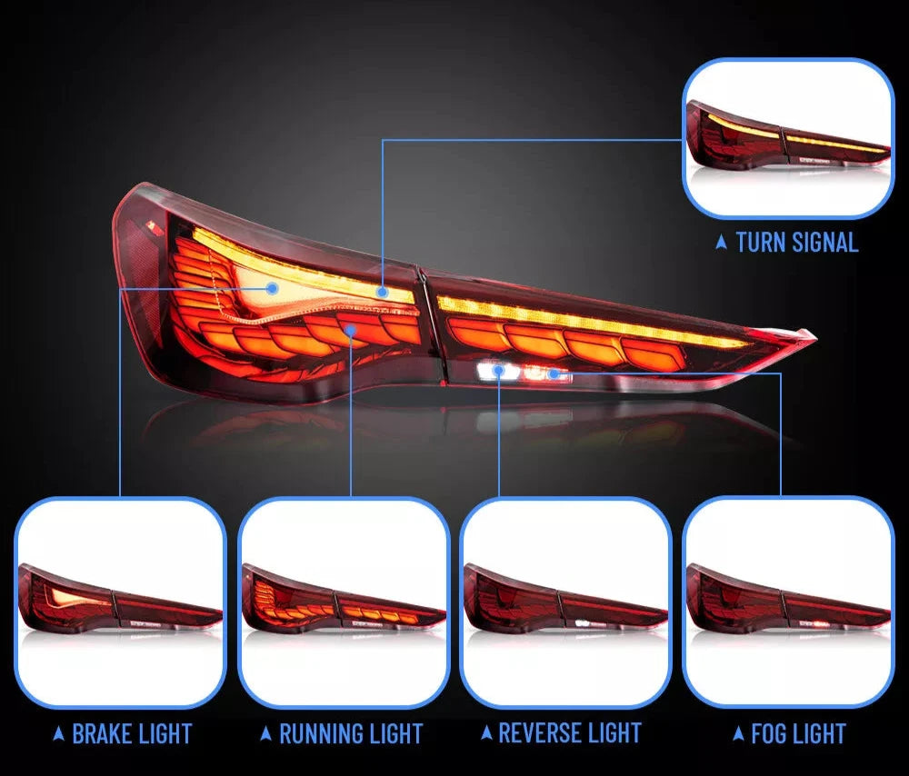 GTS Style Rear Taillight Set - BMW G22 G23 G26 4 Series & G82 M4