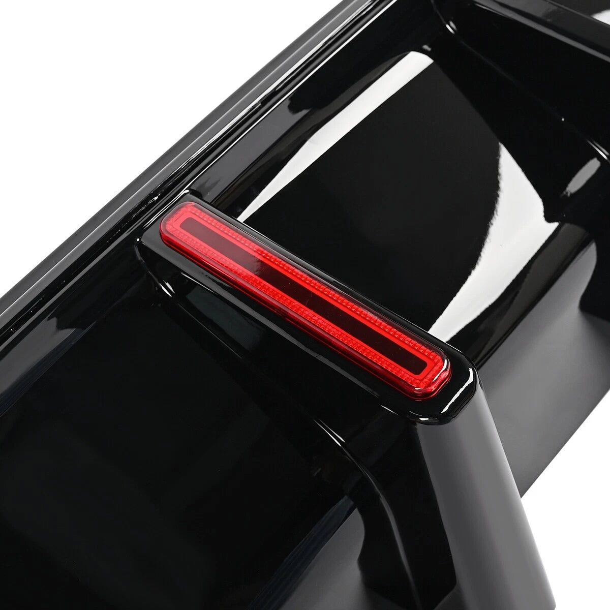 Gloss Black Rear Bumper Diffuser w/LED Light - BMW G30 530i 540i Sedan 2017-23