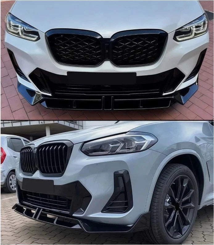 Gloss Black MP front lip - 2022-24 BMW G01 X3 G02 X4 LCI